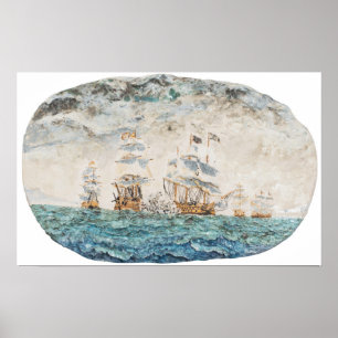 Póster Batalla de Trafalgar 1805 1998