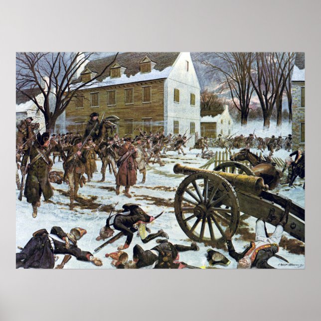 Póster Batalla de Trenton por Charles McBarron (Frente)
