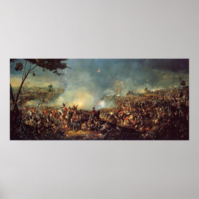 Póster Batalla de Waterloo por William Sadler (Frente)
