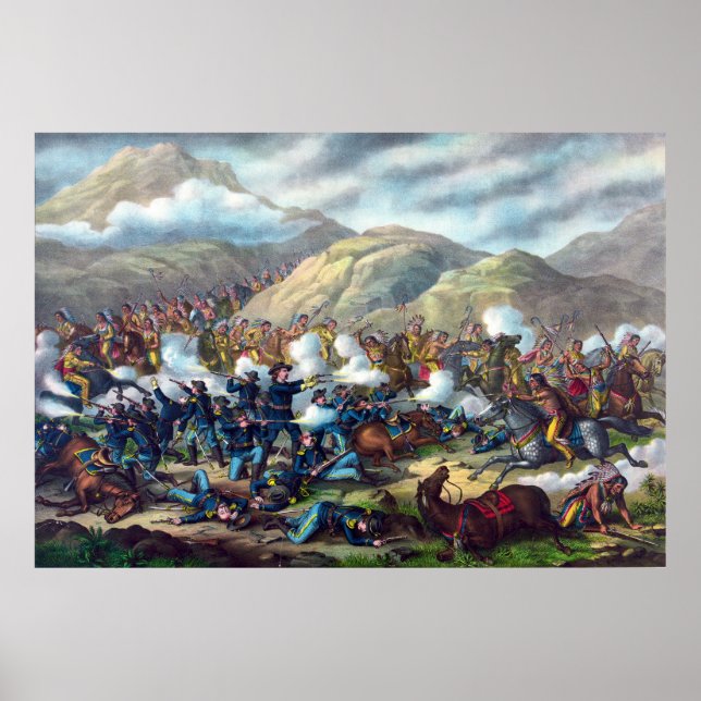 Póster Batalla del Big Horn La última resistencia de Cust (Frente)