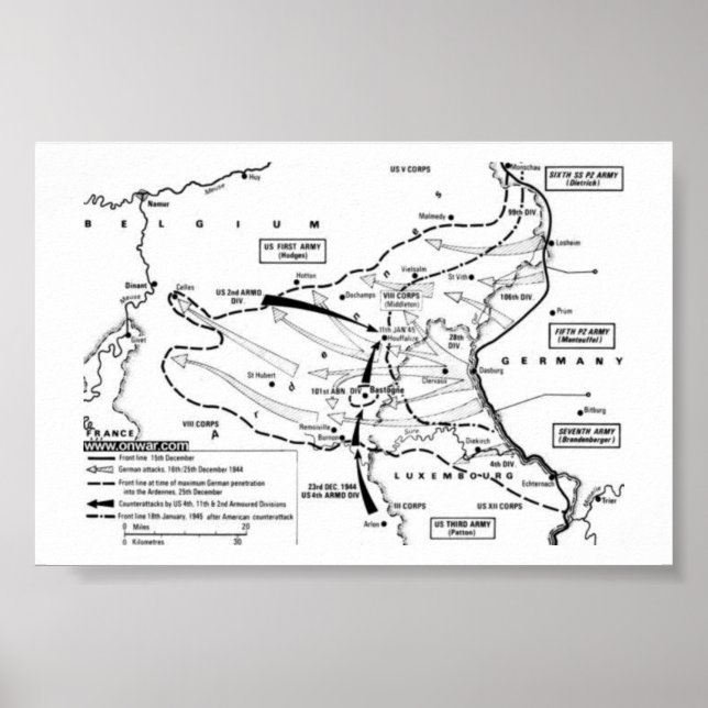 Póster Batalla del Bulge (Frente)