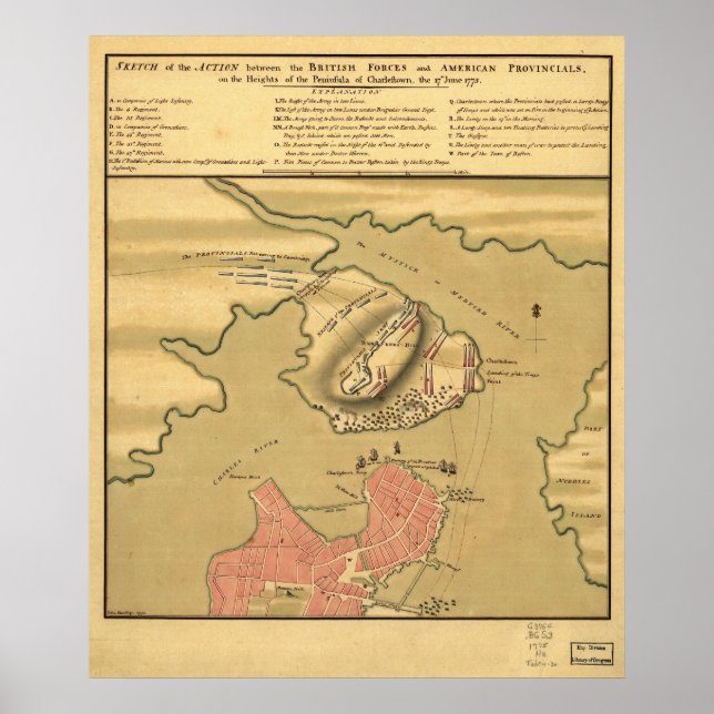Póster Batalla del Bunker Hill (Frente)