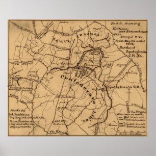 Póster Batalla del desierto - guerra civil panorámica
