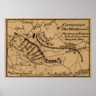 Póster Batalla del desierto - guerra civil panorámica