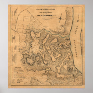 Póster Batalla del fuerte Donelson - mamáes panorámicas