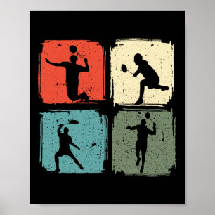 Póster Batalla del jugador de la serie Badminton