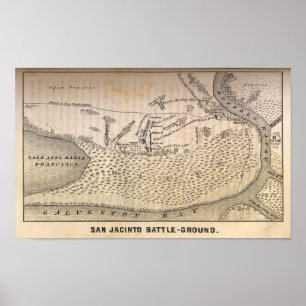 Póster Batalla del Mapa de San Jacinto