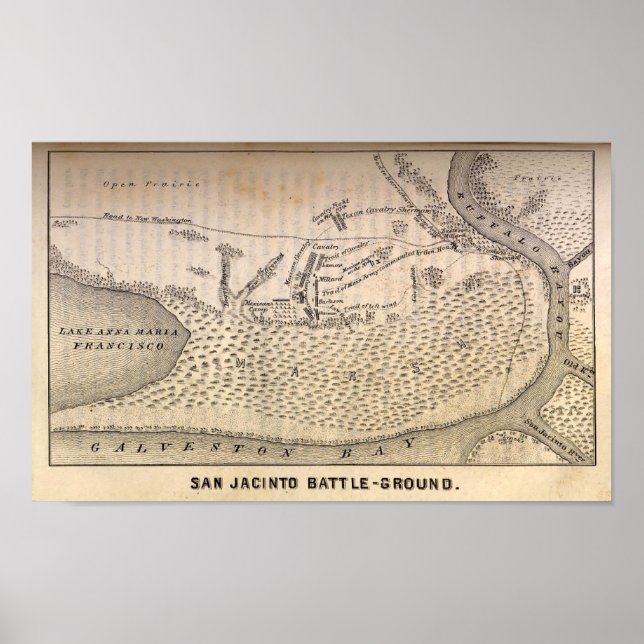 Póster Batalla del Mapa de San Jacinto (Frente)