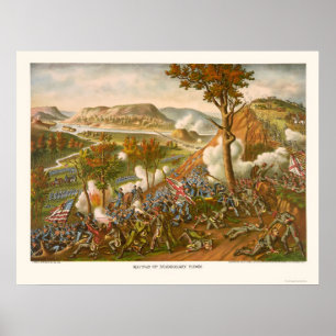 Póster Batalla del misionario Ridge por Kurz y Allison
