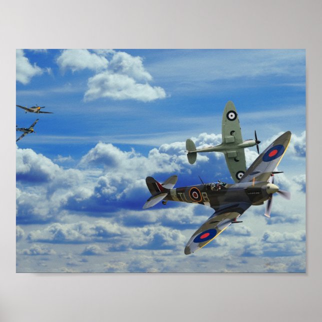 Póster Batalla en los cielos (Frente)