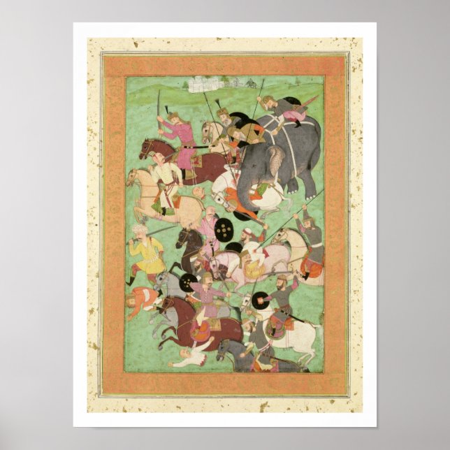 Póster Batalla entre las fuerzas de Irán y Turan, ilusion (Frente)