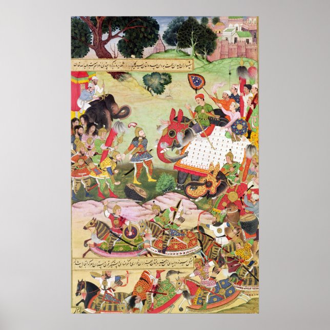 Póster Batalla entre las fuerzas de Persia y Turán (Frente)