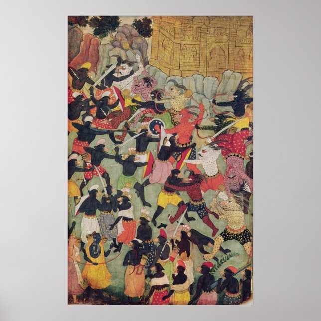 Póster Batalla entre los ejércitos de Rama y Ravana (Frente)