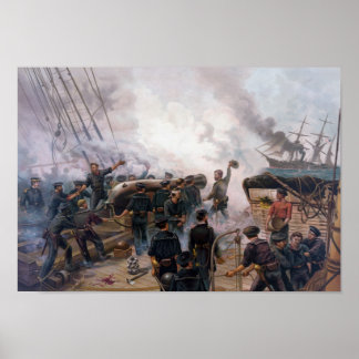 Póster Batalla Naval De La Guerra Civil - Kearsarge Y Ala