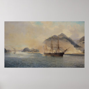 Póster Batalla naval del estrecho de Shimonoseki