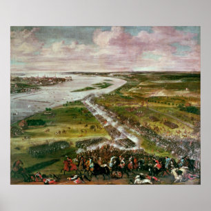 Póster Batalla para la travesía del Dvina, 1701