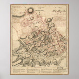 Póster Batalla revolucionaria de la guerra del mapa de