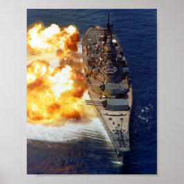 Póster Batalla USS Iowa Broadside - 1984