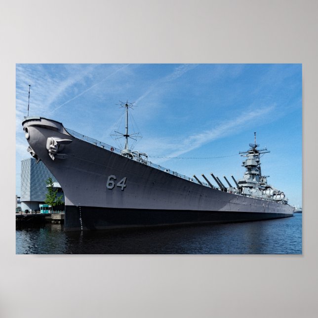 Póster Batallero USS Wisconsin BB-64 (Frente)