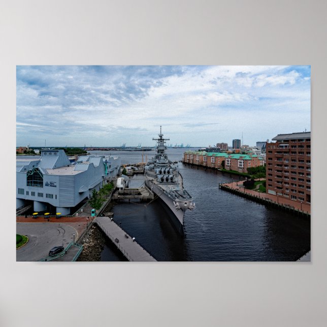 Póster Batallero USS Wisconsin "Whisky" (Frente)