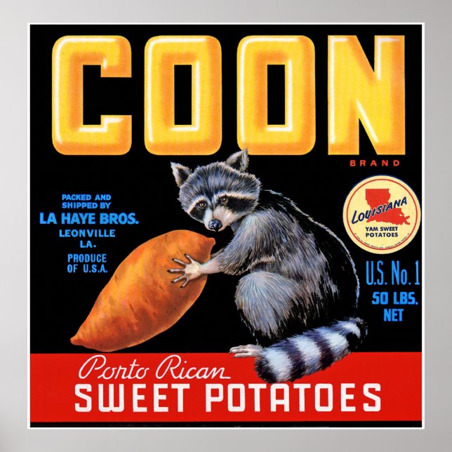 Póster Batatas Dulces Marca Coon (Frente)