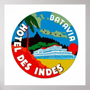 Póster Batavia Hotel Des Indies