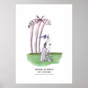Póster bateador de abertura, poster tony de los fernandes