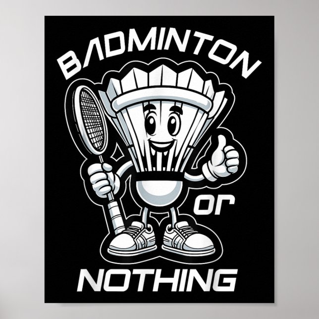 Póster Batería De Personalizado Badminton For ever Y Grap (Frente)