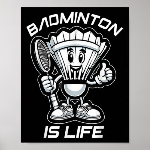 Póster Batería De Personalizado Badminton For ever Y Grap