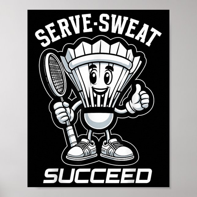 Póster Batería De Personalizado Badminton For ever Y Grap (Frente)