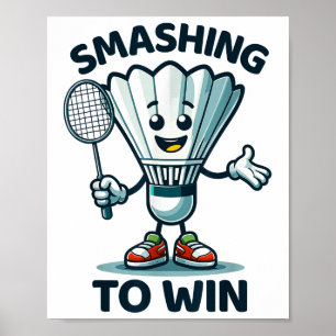Póster Batería De Personalizado Badminton For ever Y Grap