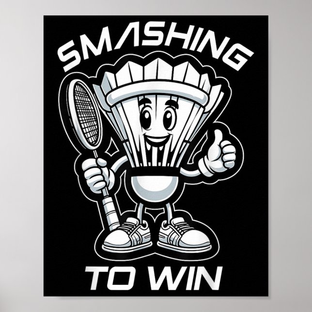 Póster Batería De Personalizado Badminton For ever Y Grap (Frente)