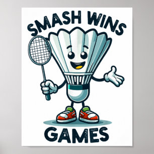 Póster Batería De Personalizado Badminton For ever Y Grap
