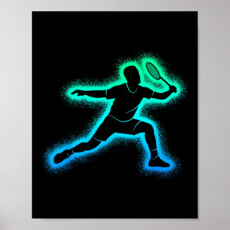 Póster Baterías de los jugadores de Badminton Hombres Niñ