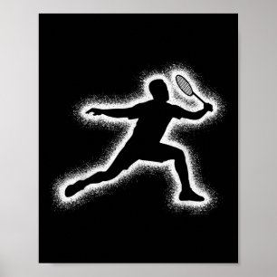 Póster Baterminton Player Shuttle Niños Hombres Badminton