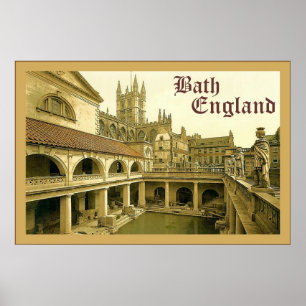 Póster Bath ~ Inglaterra ~ Poster de Viajes Vintage