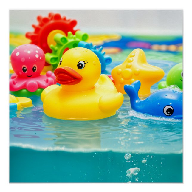 Póster bath toys colorful (Anverso)
