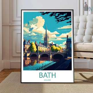 Póster Bath Travel Print Wall Art Bath Wall Hanging Home 