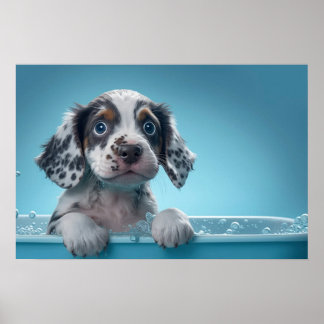 Póster Bath Tub Pup