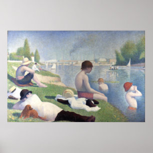 Póster Bathers en Asnieres, Georges Seurat