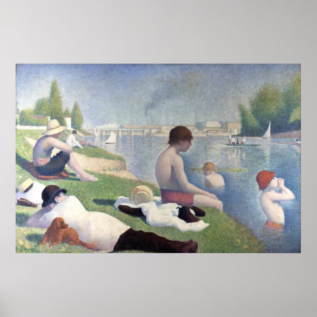 Póster Bathers en Asnieres, Georges Seurat (Frente)