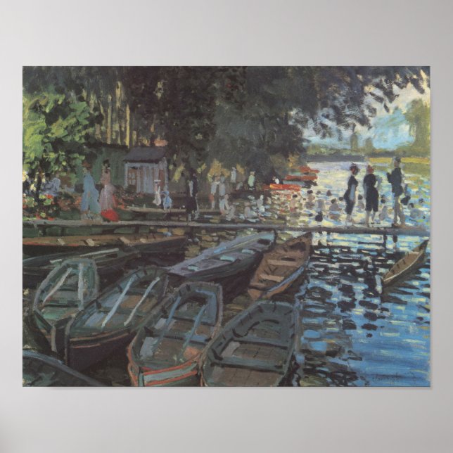 Póster Bathers of La Grenouillère de Claude Monet (Frente)