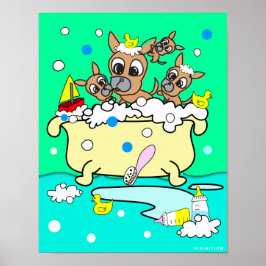 Póster Bathtub Chihuahua Puppy Poster 13