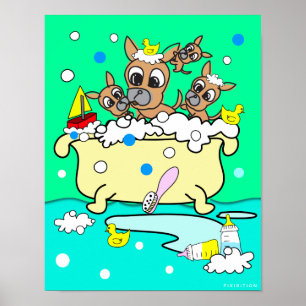 Póster Bathtub Chihuahua Puppy Poster 13