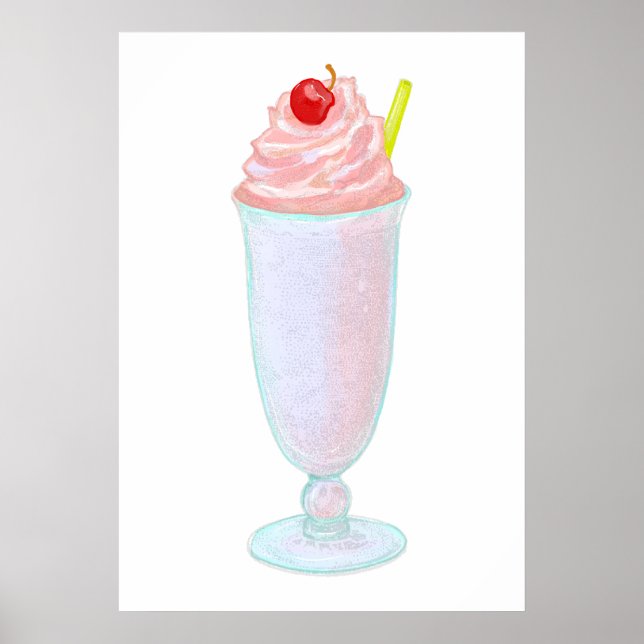 Póster batido de helado (Frente)