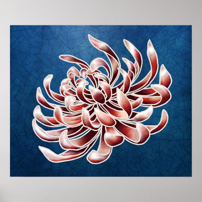 Póster Batik Chrysanthemum (Frente)