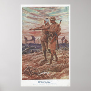 Póster Batlefield: Amistad de guerra liderando soldado ci