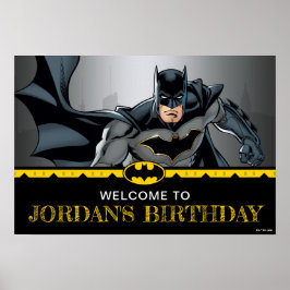 Póster Batman | Bienvenida de cumpleaños feliz de Chalkbo