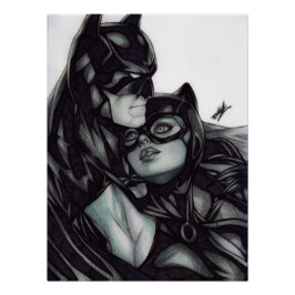 Póster Batman & Catwoman ~ Bruce wayne & Selina Kyle