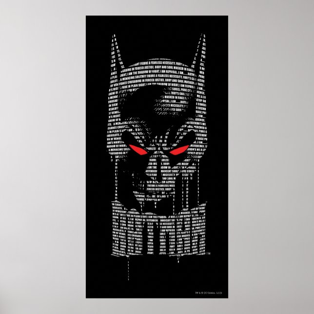 Póster Batman con mantra (Frente)